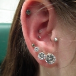 Piercing; Ohr; Conch; Helix;